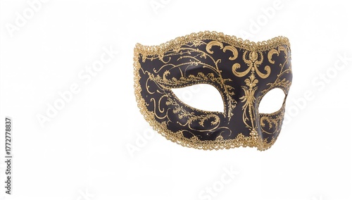 Black and gold masquerade m...