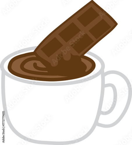 초콜릿이 녹아내리는 핫초코