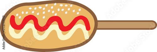 달콤한 간식 핫도그