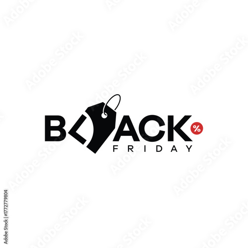 Black Friday logo for advertising, icon, discount tag, level, vector logo template design