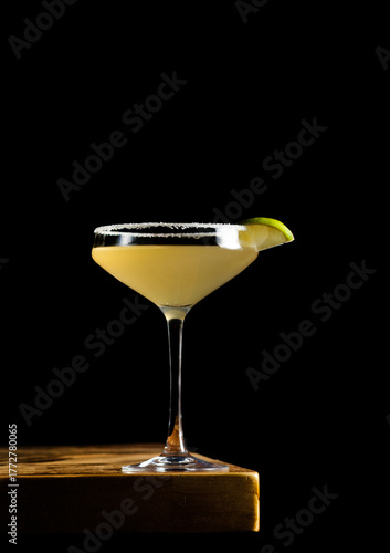 Cocktail in a dark atmosphere
