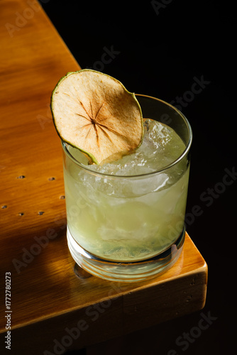 Cocktail in a dark atmosphere