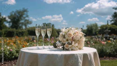 Elegant wedding glasses pai...