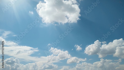 Blue sky with white clouds ...