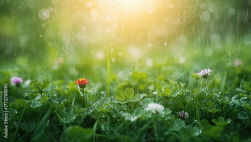 Natural Green Backdrop with...