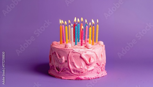 DIY pink birthday cake ador...
