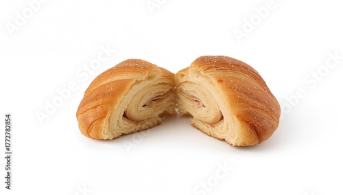 Freshly baked croissant iso...