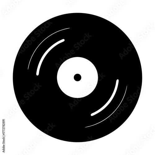 Vintage vinyl record illustration for music lovers, collectors, and retro aficionados
