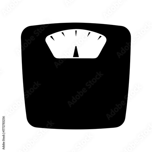 Classic analog bathroom scale symbol for health and weight control