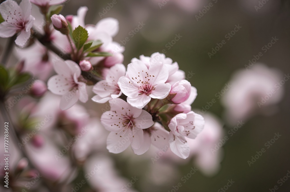 Fototapeta premium Experience the essence of spring through a detailed look at gentle flowers from a snug balcony setting, ideal for bringing subtle floral charm to your area.