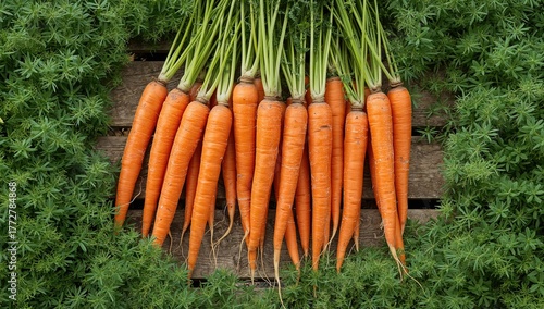 Bright orange carrots just ...