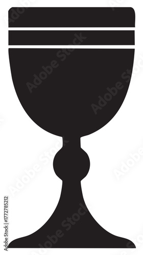 Simple illustration of a chalice, a religious goblet, and a ceremonial vessel.