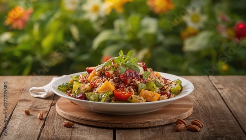 Fresh mixed salad, fiber-de...
