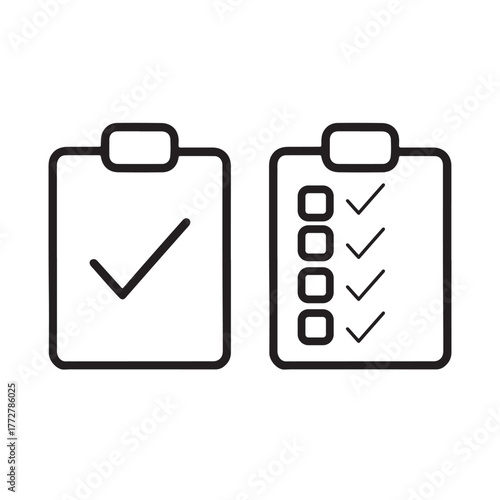 vector illustration of a checklist icon with document for data and storage design