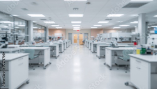 Wallpaper Mural Blurred business corridor backdrop, ideal for corporate presentations Torontodigital.ca