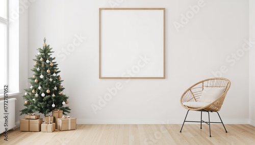 Holiday-themed living room ...