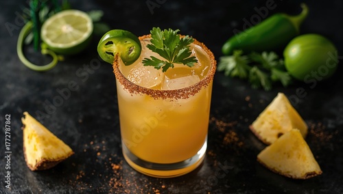 Zesty pineapple and jalapen...
