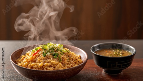 Fried rice served alongside...