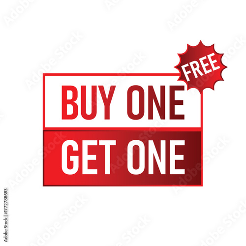 High-Contrast Buy One Get One FREE Vector Banner Template for Retail Sale Promotion