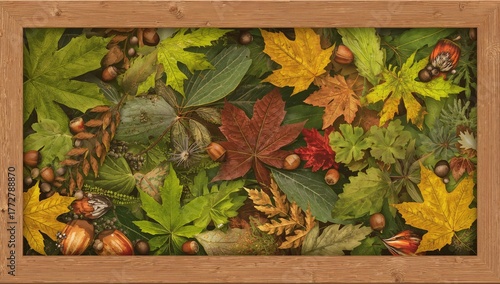 Diverse foliage with variou...