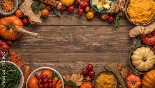 Thanksgiving feast table se...