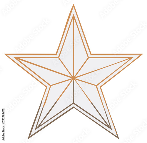Geometric star outline with inner lines and gradient edges