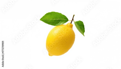 A lemon accompanied by one ...