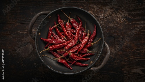 Overhead view of dried spic...