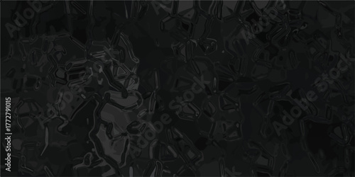 Dark abstract background with a complex pattern of interconnected dark gray shapes and highlights creating a textured and moody visual for graphic design and digital art projects195 Keywords: dark