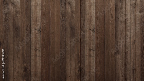 Rustic Vertical Wooden Paneling Texture with Reclaimed Timber Slats in Dark Brown