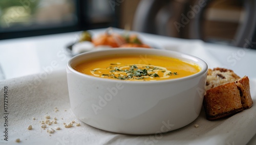 Fresh classic pumpkin soup ...