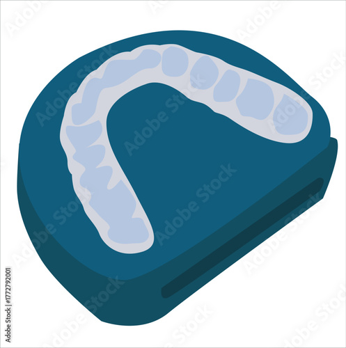 vektor Orthodontic silicone trainer. Invisible braces aligner, retainer.
