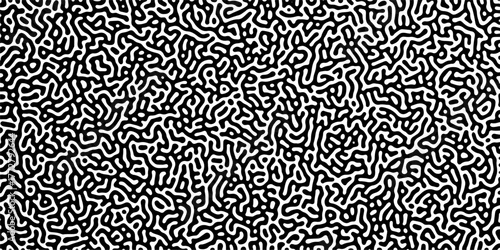 Diffusion reaction seamless vector pattern. Natural seamless line pattern. Linear design with biological shapes. Reaction-diffusion or truing pattern formation. abstract truing organic wallpaper. 