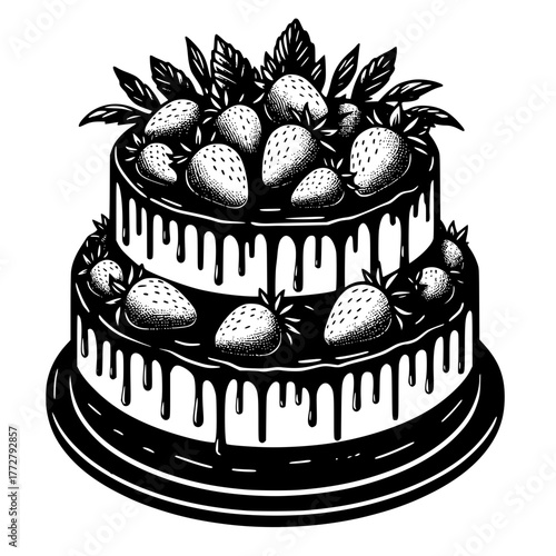 wedding cake with flowers