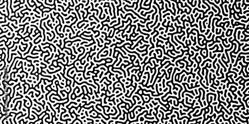 Diffusion reaction seamless vector pattern. Natural seamless line pattern. Linear design with biological shapes. Reaction-diffusion or truing pattern formation. abstract truing organic wallpaper. 