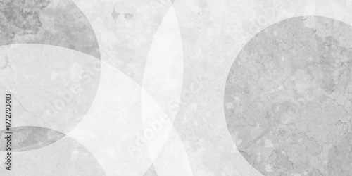White abstract background with white circle rings in faded distressed vintage grunge texture design. Geometric grey textured abstract modern background - stock illustration.Grunge abstract background
