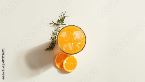 Overhead shot of a glass fi...