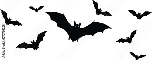 Bat silhouette vector, flying bat clipart, Halloween night design, spooky animal art, gothic wildlife graphic, nocturnal creature illustration, dark symbol