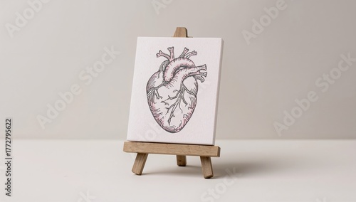 Tiny heart artwork on a pin...