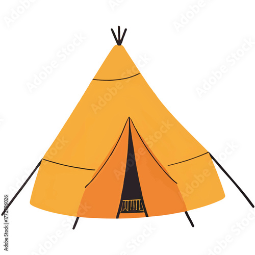 Tent Watercolor Illustration, Camping Clipart