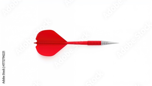 Single Red Dart on a Plain ...