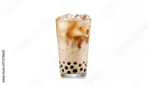 Chilled milk tea with ice c...