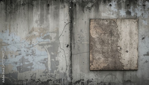 Cracked and stained concret...