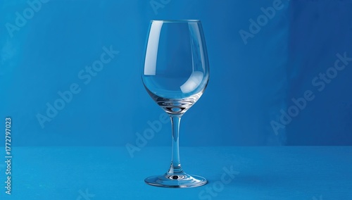 Empty wine glass against a ...
