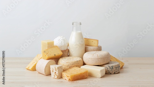 Various delectable dairy pr...