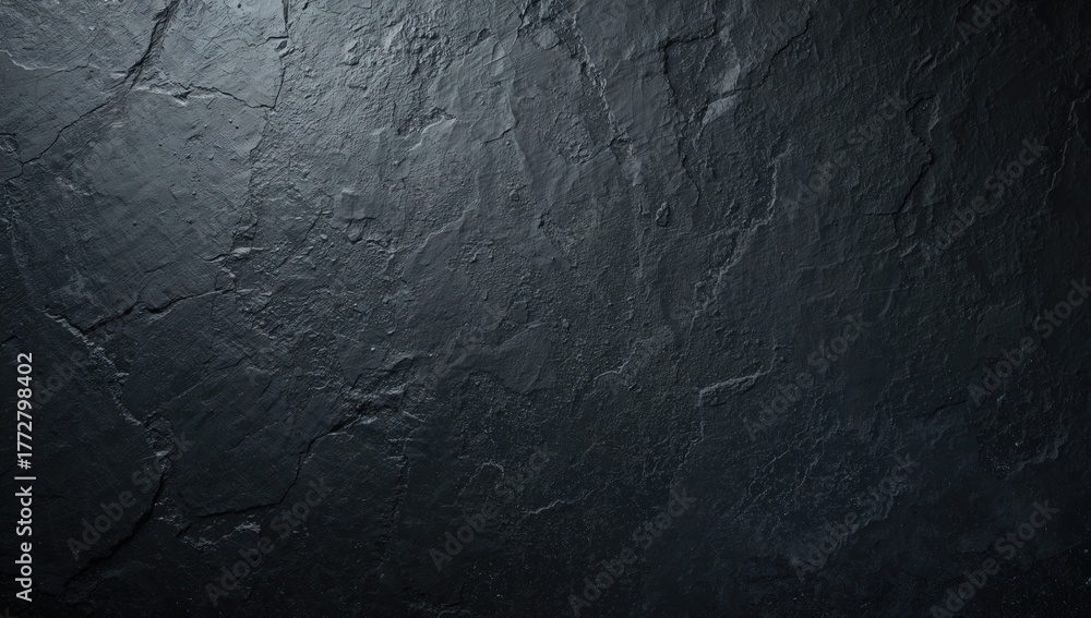 Obraz premium Black stone texture background, ideal for editorial header layout