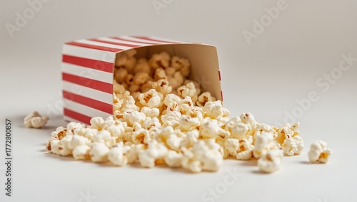 Popcorn served in a striped...