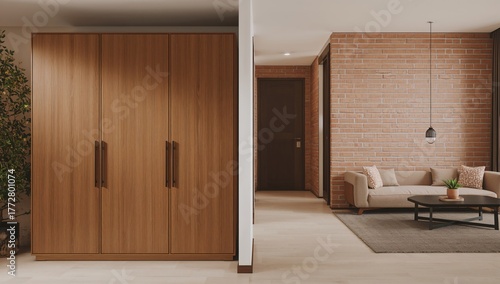 Contemporary Foyer Featurin...
