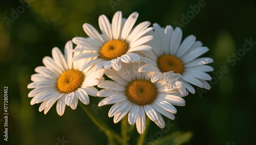 Close-Up View of Daisy Flowers