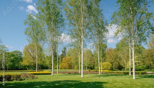 Birch trees during summer i...